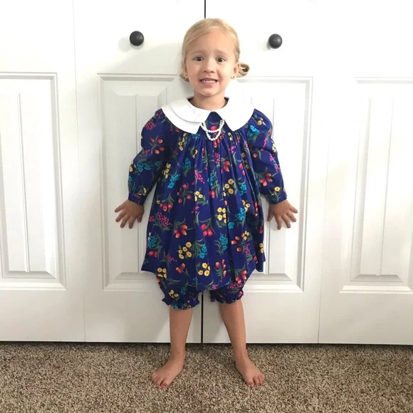 Vintage dress and bubble short set size 3T